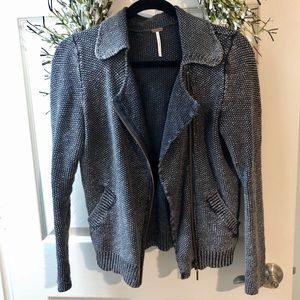 Free People moto zipped sweater
